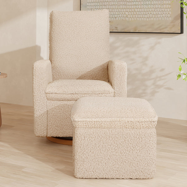 Babyletto Cali Storage Ottoman in Shearling