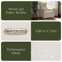 Monogram by Namesake Willa Plus Power Glider Recliner + Power Headrest