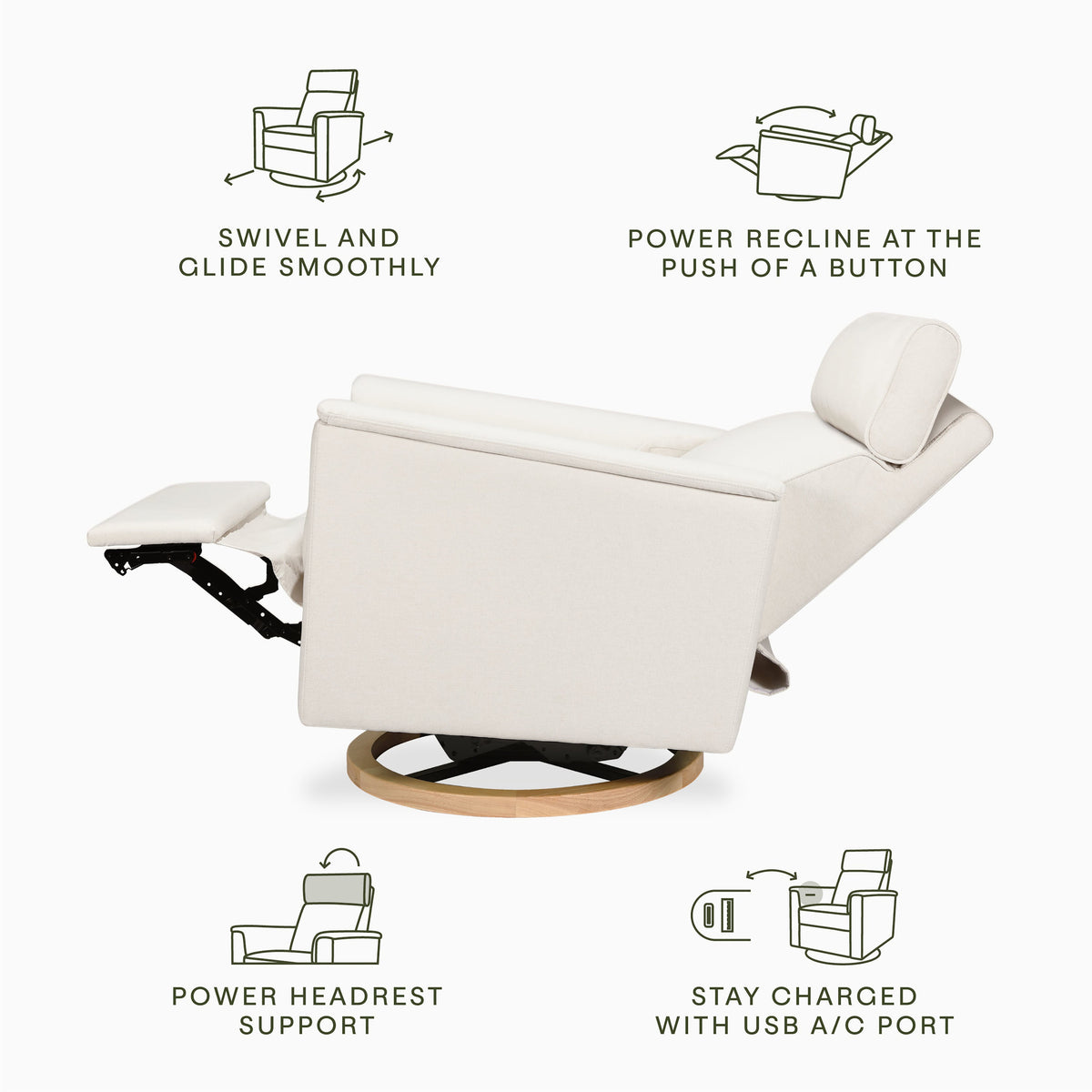 Monogram by Namesake Willa Plus Power Glider Recliner + Power Headrest