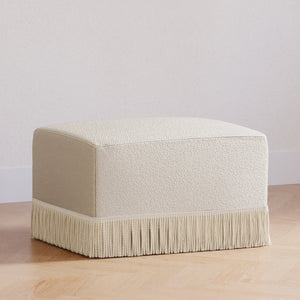 Namesake Crawford Gliding Ottoman | Boucle with Tassel Fringe