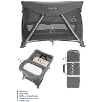Nuna SENA Aire Playard with Zip-Off Bassinet + Changer