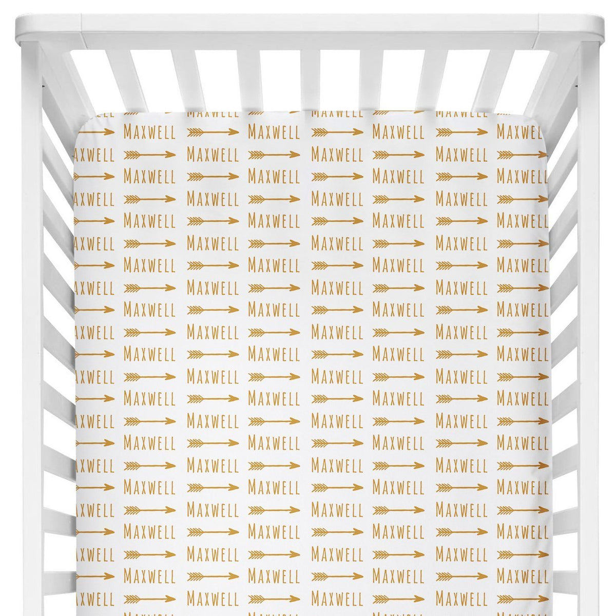 Sugar + Maple Crib Sheet - Arrow