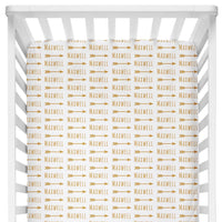 Sugar + Maple Crib Sheet - Arrow
