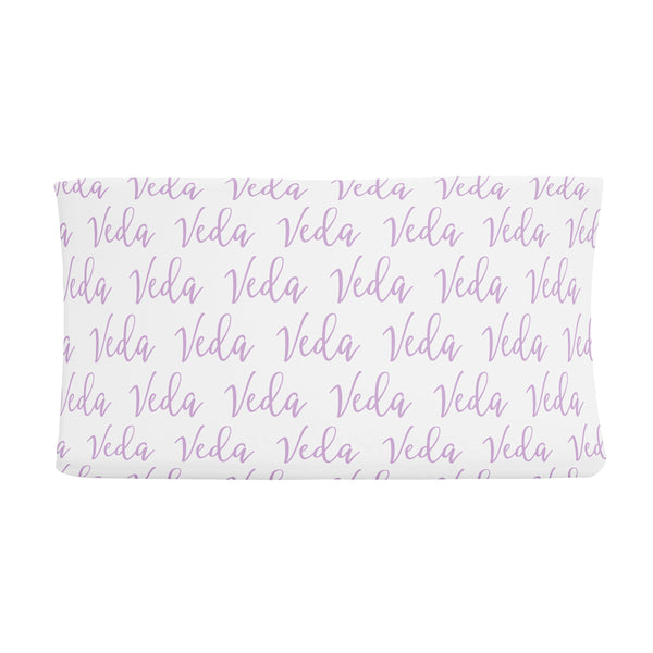 Sugar + Maple Changing Pad Cover - Repeating Name