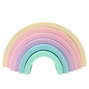 Sugar + Maple 6 piece Silicone Stacking Rainbow