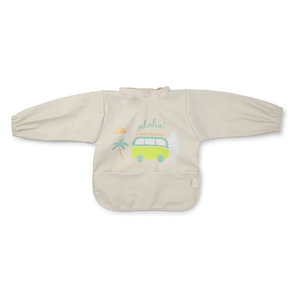 Saro Water Proof Bib with Sleeves- Aloha!