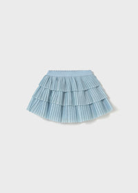 Mayoral Ballerina Shirt & Pleated Tulle Skirt Set