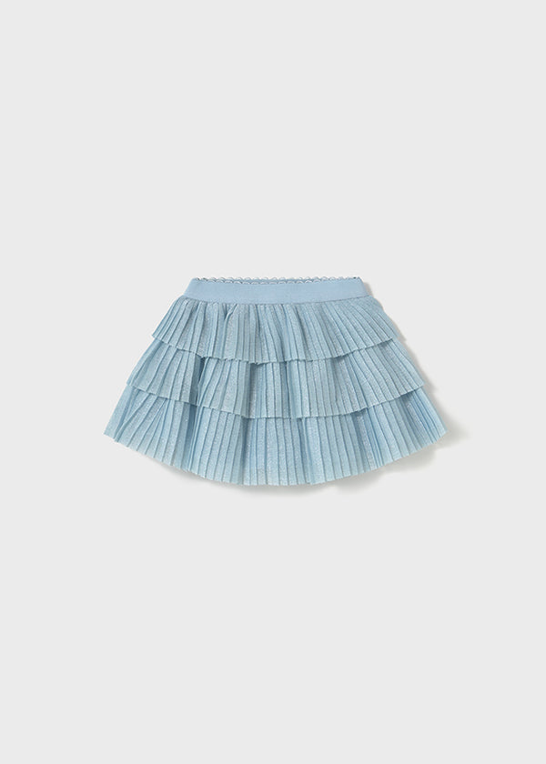 Mayoral Ballerina Shirt & Pleated Tulle Skirt Set