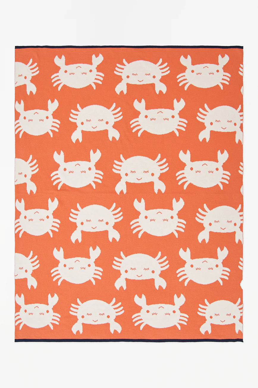 Batela Cotton blanket with crabs