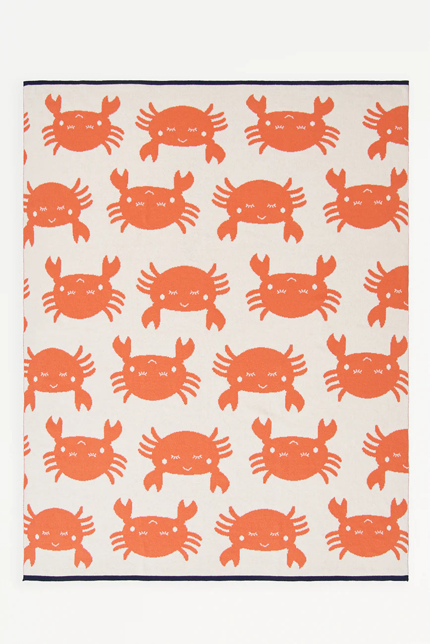 Batela Cotton blanket with crabs