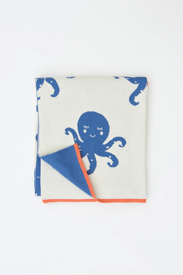 Batela Cotton blanket with octopuses