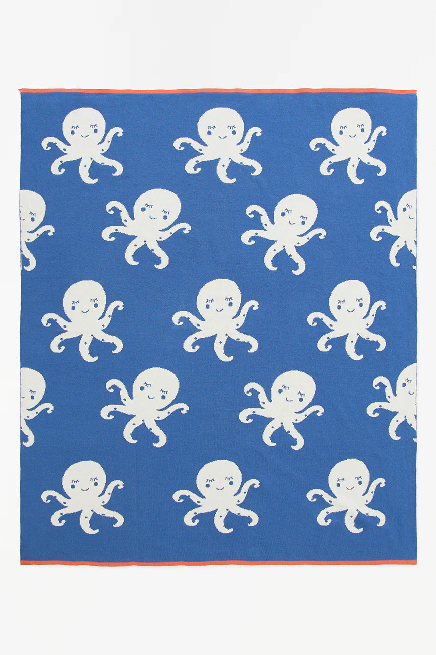 Batela Cotton blanket with octopuses