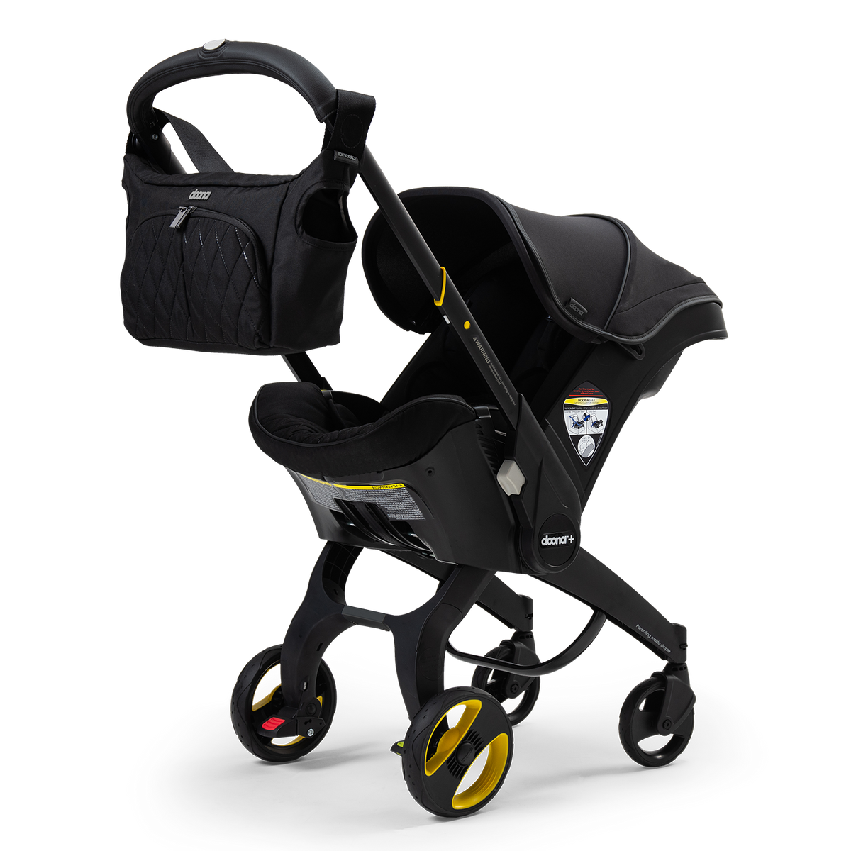 Doona Infant Car Seat Stroller + Essentials Bag | Midnight Special Edition