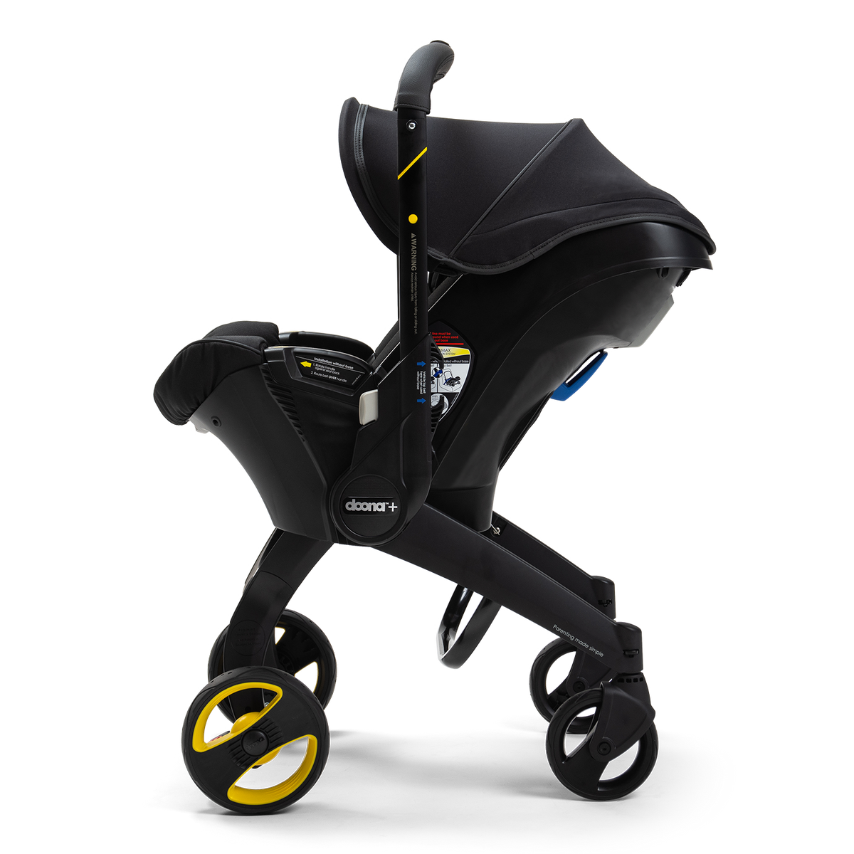 Doona Infant Car Seat Stroller + Essentials Bag | Midnight Special Edition