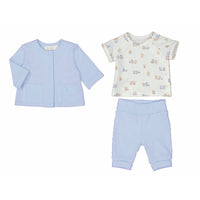 Mayoral Newborn Tracksuit with Printed T-Shirt- Ceramic or Sky Blue