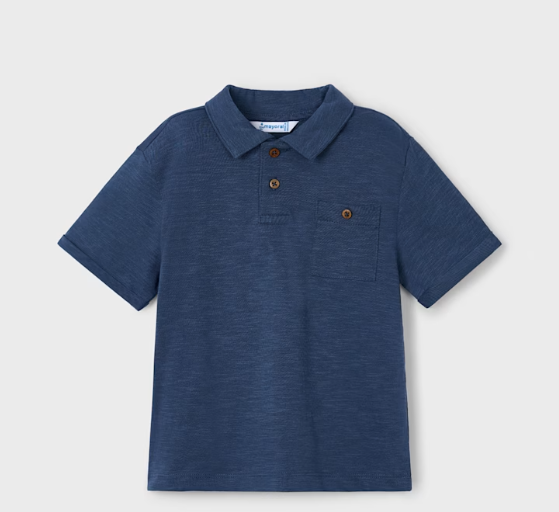 Mayoral Boy Lightweight Fabric Polo Shirt II Midnight