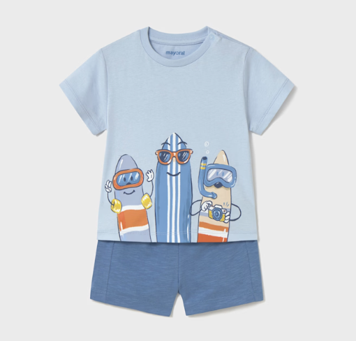 Mayoral Baby Shorts and Surf T-Shirt Set