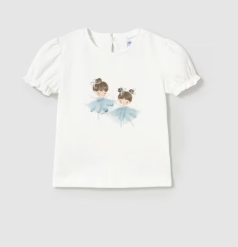 Mayoral Ballerina Shirt & Pleated Tulle Skirt Set
