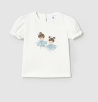 Mayoral Ballerina Shirt & Pleated Tulle Skirt Set