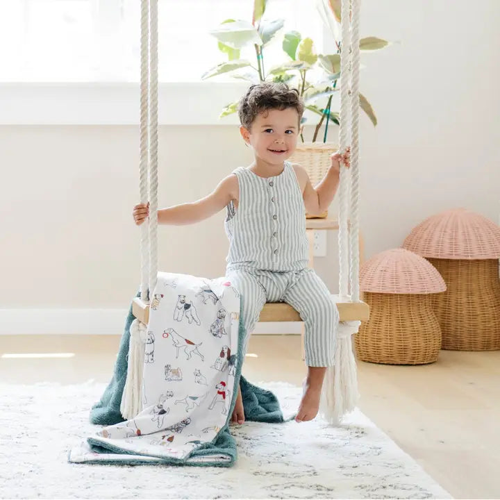 Saranoni Minky/Lush Toddler Blanket- Dog