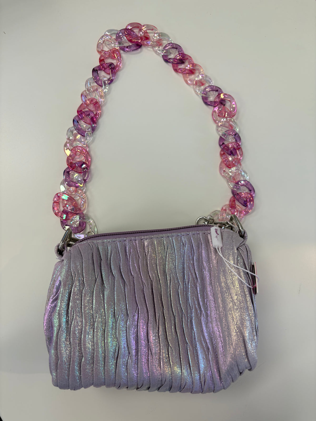 Bari Lynn Lavender Crinkle Bag
