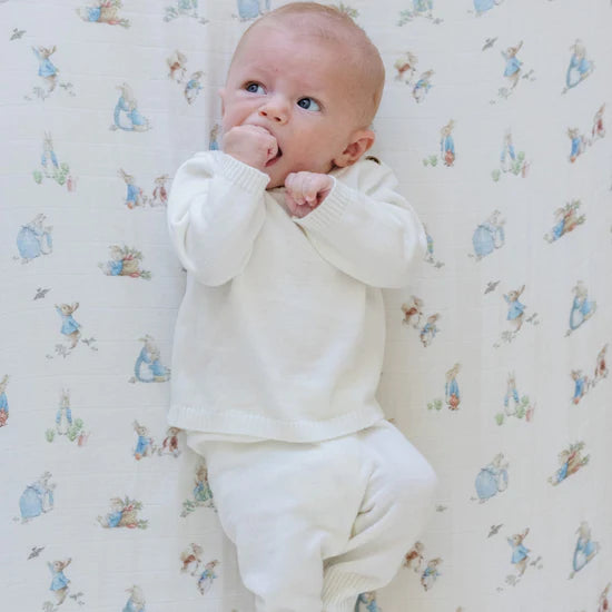 PETER RABBIT™ COTTON MUSLIN CHANGING PAD COVER