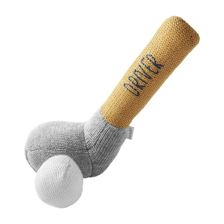 Mud Pie Yellow Golf Club Rattle