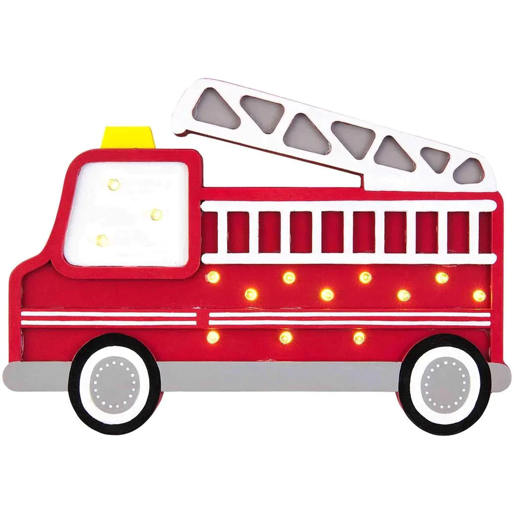 Mudpie Magical Wood Night Light - Fire Truck