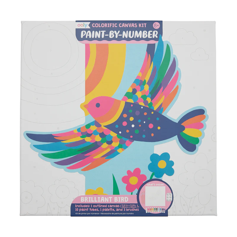 OOLY Colorific Canvas Paint by Numbers | Brilliant Bird
