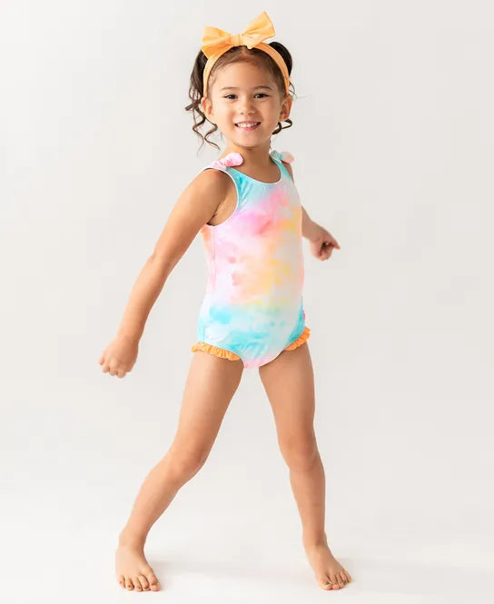 Ruffle Butts - Tie Shoulder One Piece Swimsuit