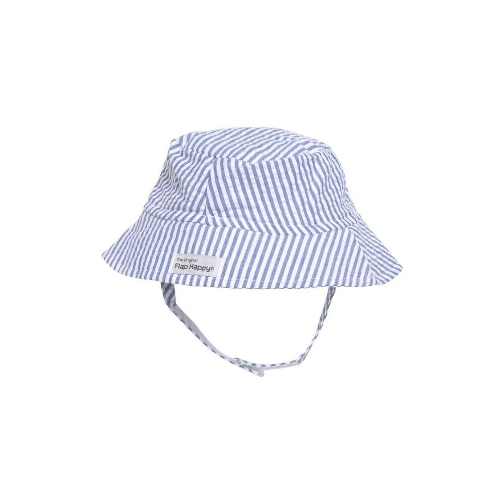 Flap Happy UPF 50+ Bucket Hat - Chambray Stripe