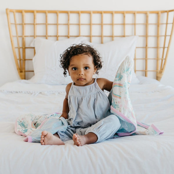 Copper Pearl Knit Swaddle Blanket | Whimsy