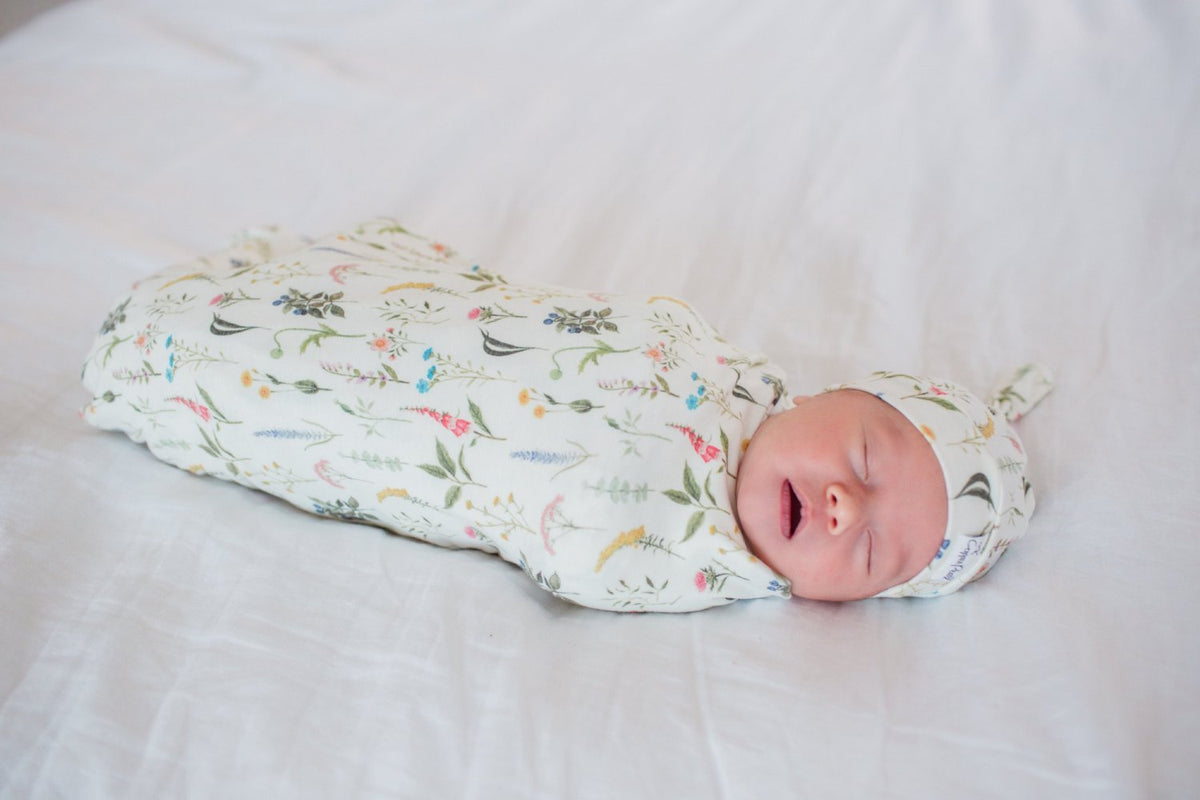 Copper Pearl Knit Swaddle Blanket - Aspen