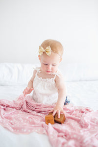 Copper Pearl Knit Swaddle Blanket - Lucy