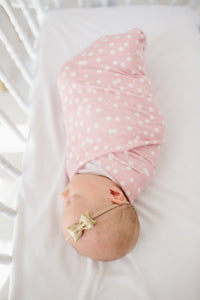 Copper Pearl Knit Swaddle Blanket - Lucy