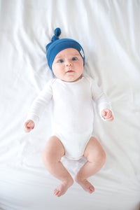 Copper Pearl Top Knot Hat - River