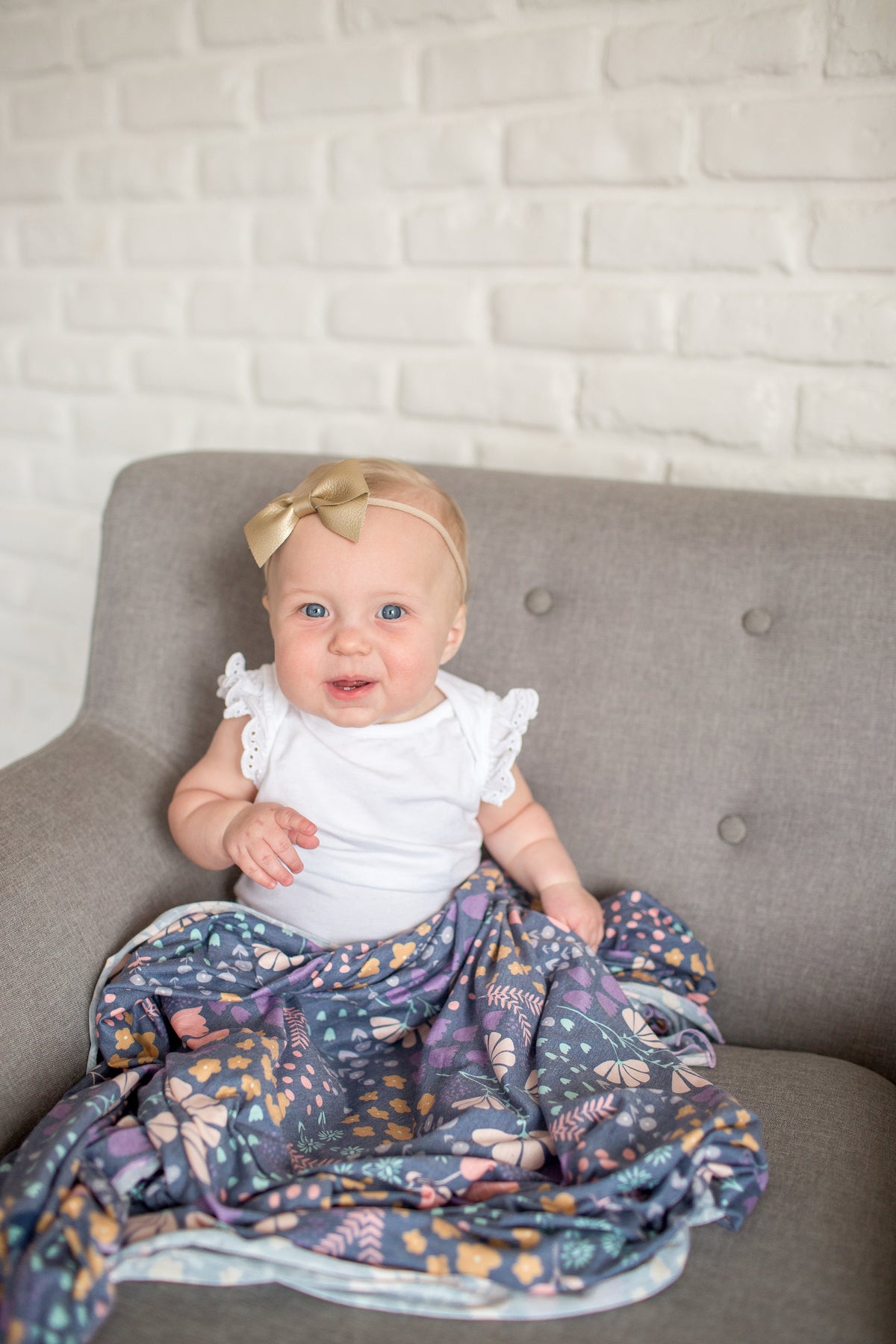 Copper Pearl Knit Swaddle Blanket - Meadow