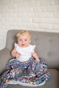 Copper Pearl Knit Swaddle Blanket - Meadow