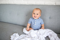 Copper Pearl Knit Swaddle Blanket - Dove