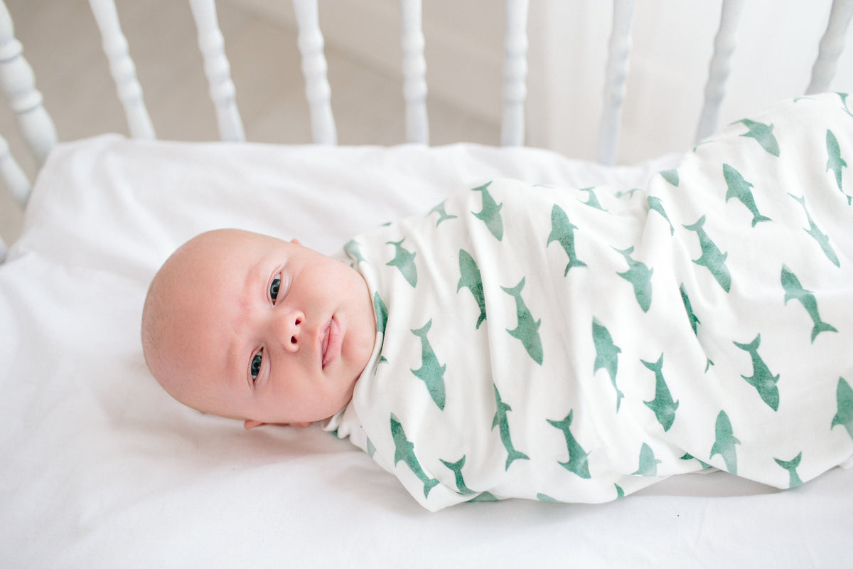 Copper Pearl Knit Swaddle Blanket - Pacific