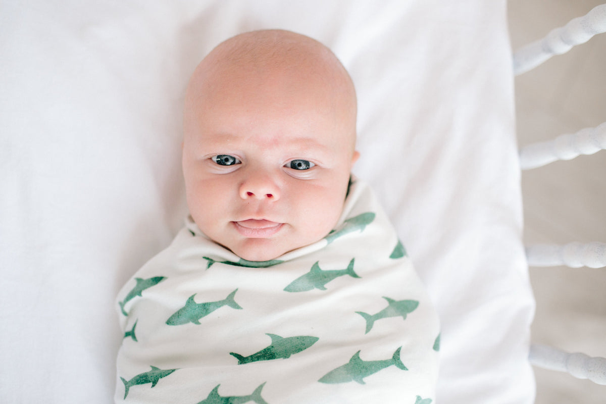 Copper Pearl Knit Swaddle Blanket - Pacific