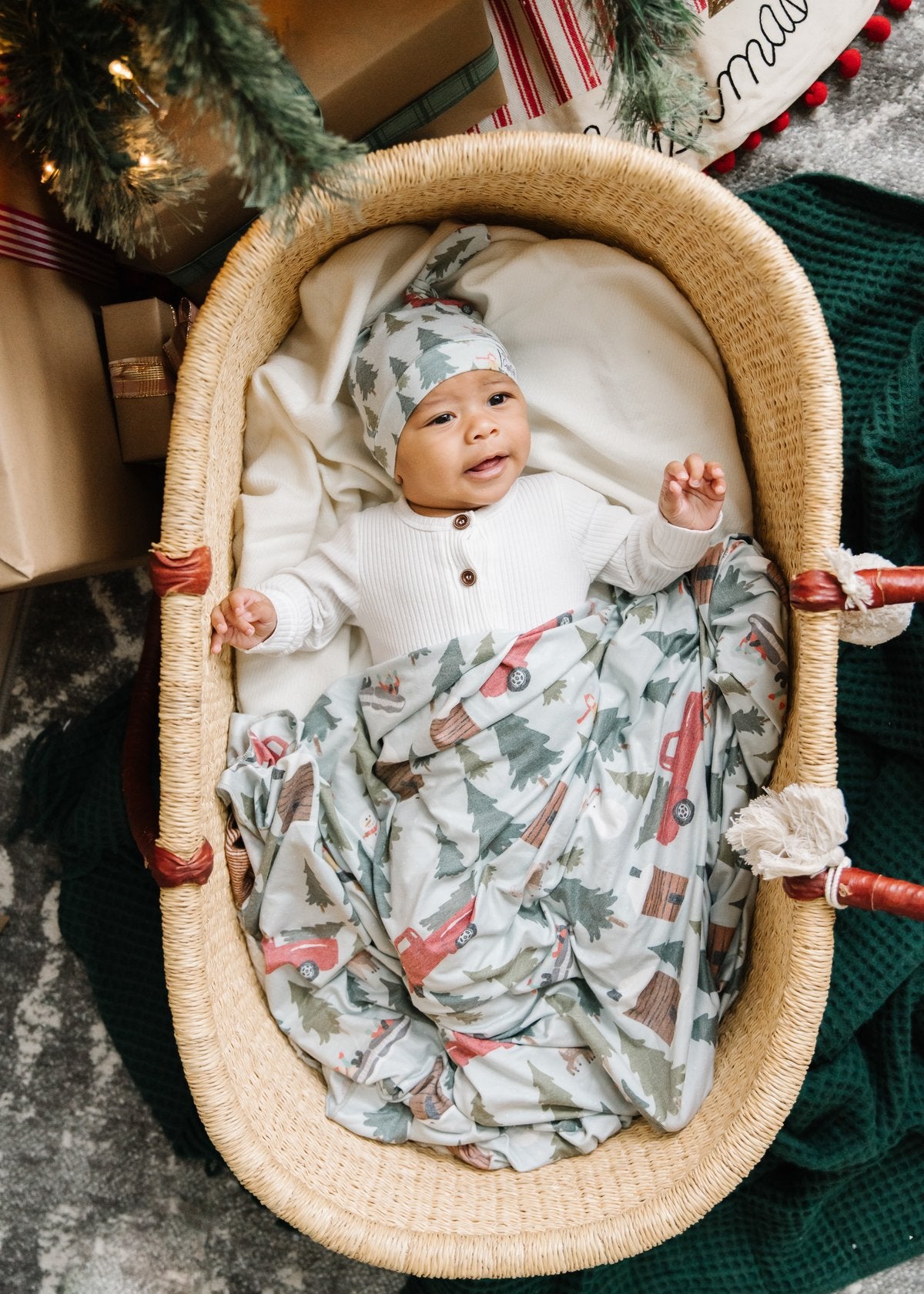 Copper Pearl Knit Swaddle Blanket - Kringle