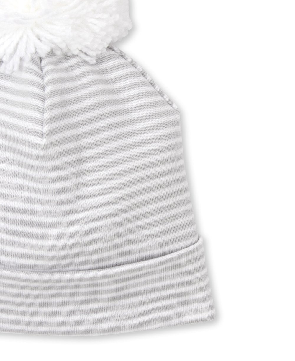 Kissy Kissy Classic Rib Hat - Silver Stripe