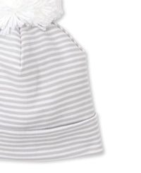 Kissy Kissy Classic Rib Hat - Silver Stripe