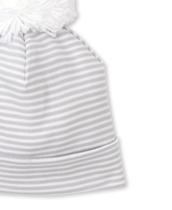 Kissy Kissy Classic Rib Hat - Silver Stripe