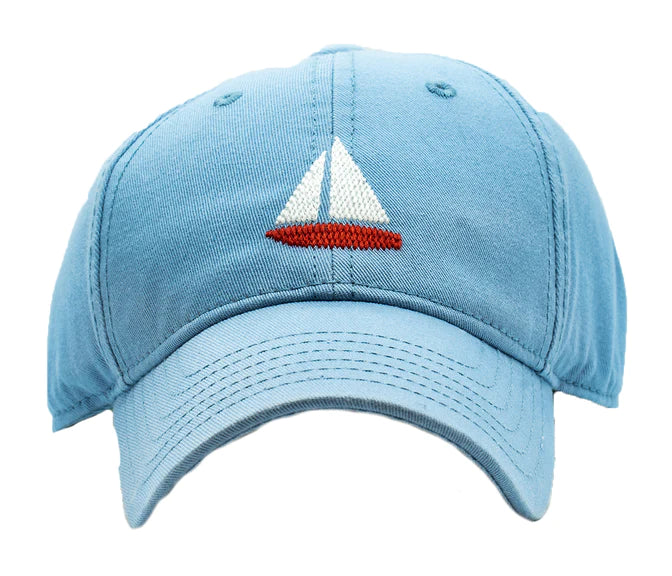 Harding Lane Kids Sailboat On Faded Chambray Hat