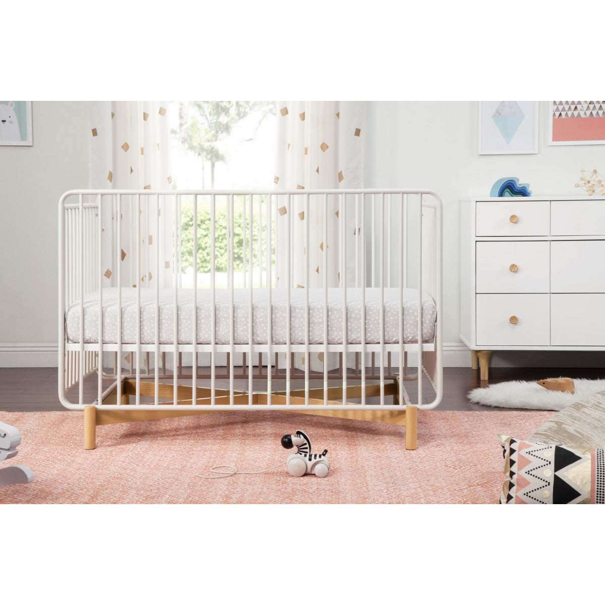 Babyletto Bixby 3-in-1 Convertible Metal Crib with Toddler Bed Conversion Kit