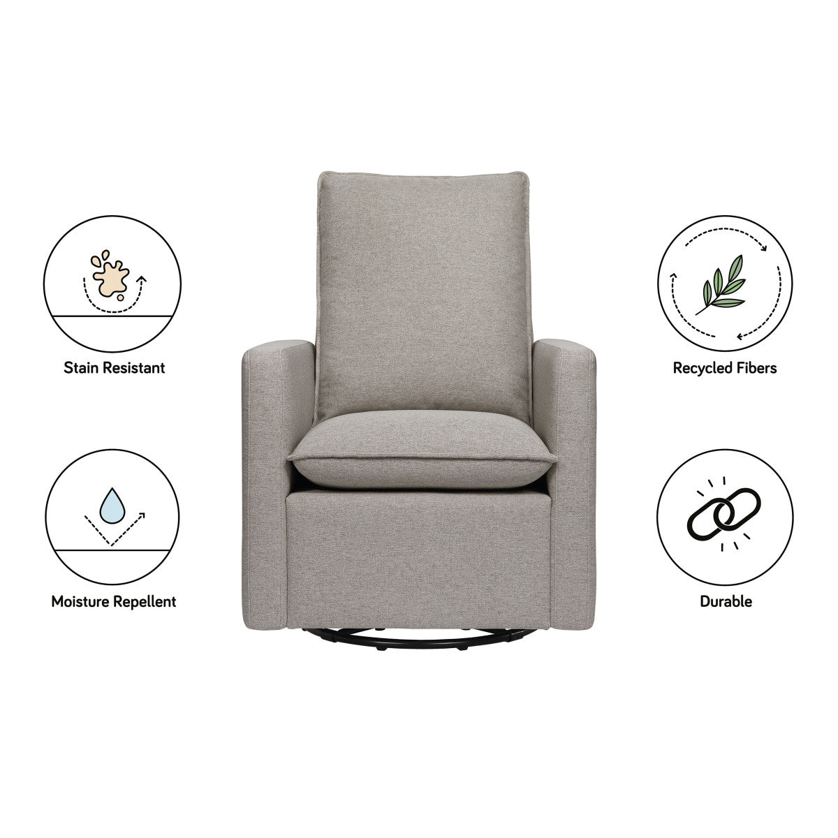 Babyletto Cali Pillowback Swivel Glider