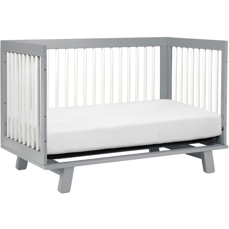Babyletto Hudson 3-in-1 Convertible Crib with Toddler Bed Conversion Kit + 3-Drawer Changer Dresser Set