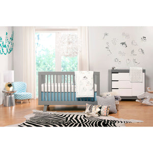 Babyletto Hudson 3-in-1 Convertible Crib with Toddler Bed Conversion Kit + 3-Drawer Changer Dresser Set